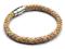 Bransoletka rzemień pleciony naturalny nude 21 cm