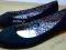 ATMOSPHERE_PRIMARK baleriny BLACK 38 FLORAL SZPIC