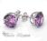 Srebrne kolczyki cyrkonie ametyst 9mm 1109