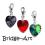 Zawieszka Swarovski Heart 14mm. Charms. 23 kolory