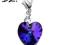 Zawieszka Charms Swarovski Serce 14mm. Heliotrope