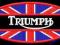 TRIUMPH Flag UK - naszywka - UNIKAT - duży wybór