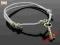 Br4874 BRANSOLETKA SZNUREK KLUCZYK CHARMS LEXIM