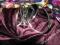 Kieszonkowe lusterko metalowe Fiolet motyw kwiat!