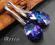 Kolczyki SWAROVSKI migdały heliotrope 252