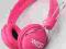 WESC różowe krwisty metalic słuchawy słuchawki róż