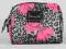 BETSEY JOHNSON kosmetyczka szara centki różowa