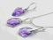 Kolczyki wisior + BONUS SWAROVSKI GALACTIC FIOLET