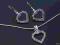 KOLCZYKI I WISIOREK HEART KOMPLET - SWAROVSKI rr68