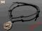 Br4615 BRANSOLETKA SZNUREK RÓŻYCZKA CHARMS LEXIM