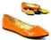 Wiosenne kolorowe balerinki *hy1299 f7 orange 38