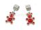 PZ019 Zawieszki modułowe misie z cyrkoniami czerw