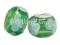 PD261 Lampwork koraliki modułowe z kwiatkami ziel