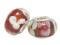 PD267 Lampwork koraliki modułowe z kwiatkami ró PD267 Lampwork koraliki modułowe z kwiatkami ró