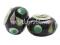 PD289 Lampwork koraliki modułowe czarne w kropki PD289 Lampwork koraliki modułowe czarne w kropki