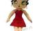 maskotka BETTY BOOP - 60cm - miniówka czerwona