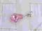 ZAWIESZKA CHARMS SWAROVSKI BAROQUE LIGHT ROSE AB