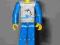 tech021 Technic Figure Blue Legs, Light Gray Top