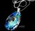 SWAROVSKI wisiorek+łańcuszek 50MM BLUE AURORA