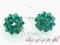 SWAROVSKI SREBRNE KOLCZYKI BICONE 15 MM EMERALD