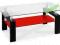 Ława szklana LISA II z czerwoną półką SIGNAL