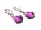 Srebro kolczyki swarovski 6090 Amethyst 16mm