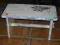 TABORET ECRU PROWANSJA DECOUPAGE RETRO-STYL