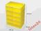 20 x ORGANIZER ŻÓŁTY, POJEMNIK, SZUFLADKI