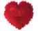 Legowisko serce czerwone