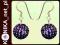 Kolczyki kule z kryszt. Swarovski 12mm Tanzanite