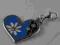 ZAWIESZKA CHARMS NIEBIESKIE SERCE, HIT, CYRKONIE