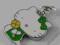 ZAWIESZKA CHARMS ZIELONY KOTEK HELLO KITTY KOT