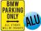 szyld tablica BMW Parking Only ALU Tabliczka BMW