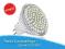 ZAROWKA DIODOWA MR16 80 LED 230V BIAŁA CIEPŁA