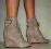 EKSTRAWAGANCKIE BOTKI KOPYTKA - WEDGES- GREY R.39