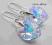 SWAROVSKI SERCE KOLCZYKI BIGLE MIKOŁAJ  13 kolorów