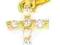 ZŁOTY  KRZYŻYK Z CYRKONIAMI 585 +wysyłka GRATIS