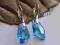 Galactic AQUAMARINE Kolczyki Swarovski Crystal