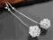 Kolczyki SWAROVSKI kulki kule bicone długie  734