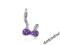 Srebrny Charms Emalia Fioletowy Biustonosz HIT