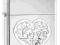 ZIPPO 24459 Love Heart MADE IN USA