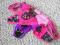 PRIMARK 3PACK TIULOWE STRINGI FLORAL PINK 44/46