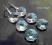 SWAROVSKI OCTAGON STRASS BLUE AB KOLCZYKI promocja
