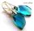 SWAROVSKI AVANGARDE INDICOLITE TURKUSOWE KOLCZYKI