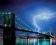 Brooklyn Bridge (Lightning) - plakat 40x50 cm