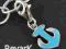 CHARMS ~ NIEBIESKA malowana KOTWICA srebro RevarK