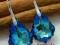 SWAROVSKI barok 22+22mm  KOLCZYKI BERMUDA BLUE