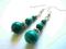 malachitowe  KOLCZYKI   rekodzielo Antymateria 8