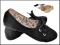 NA SPORTOWO BALERINY Z KOKARDKĄ  70-1 czarne 39