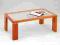 STOLIK ŁAWA Z BLATEM SZKLANYM 'BERT' cherry !